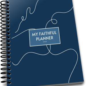 2025 Liturgical A4 PDF Printable Planner with Blue Geometric Designs